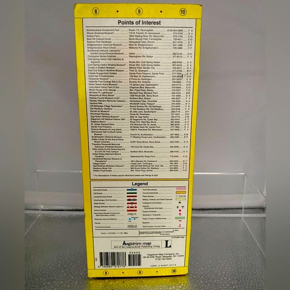 “Long Island” Vintage Road Map by Hagstrom - Picture 2 of 6